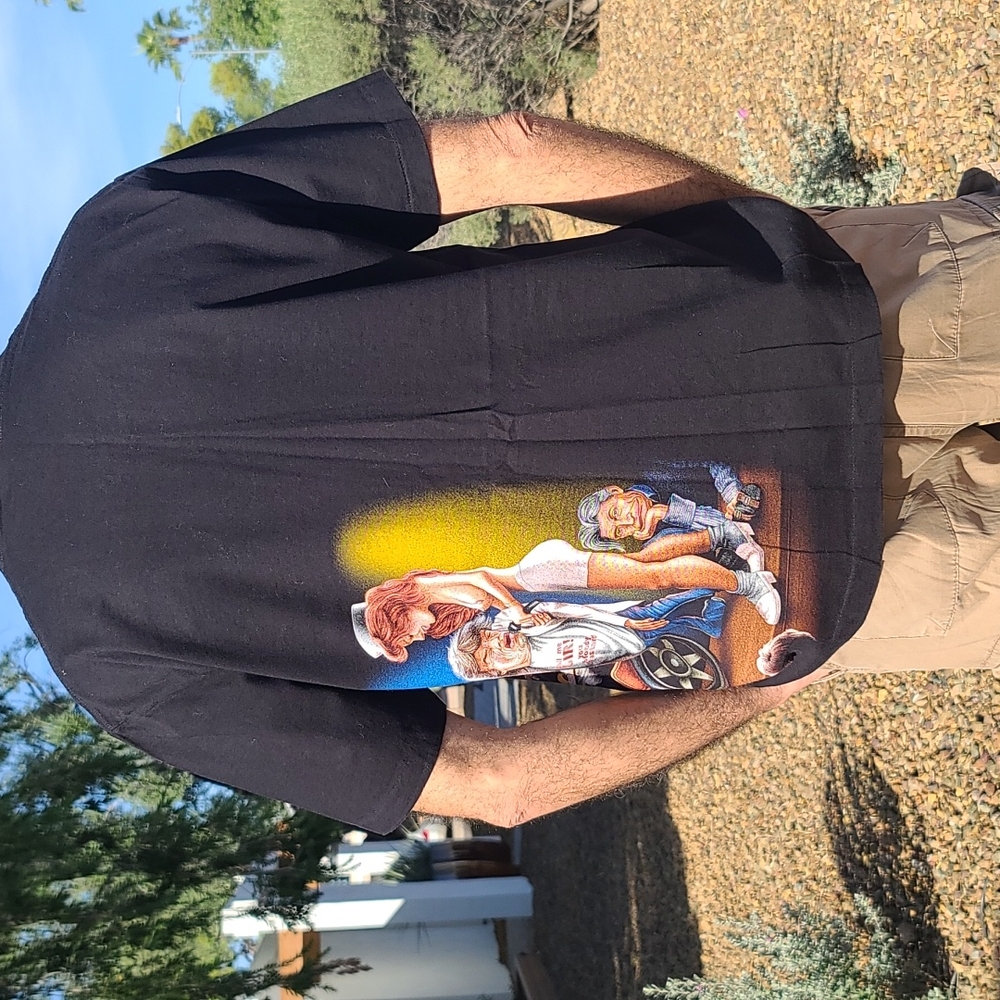 VINTAGE ROLLING STONES Airbrushed Rock Band Graphic Tee Shirt L SUPER RARE - Picture 2 of 16
